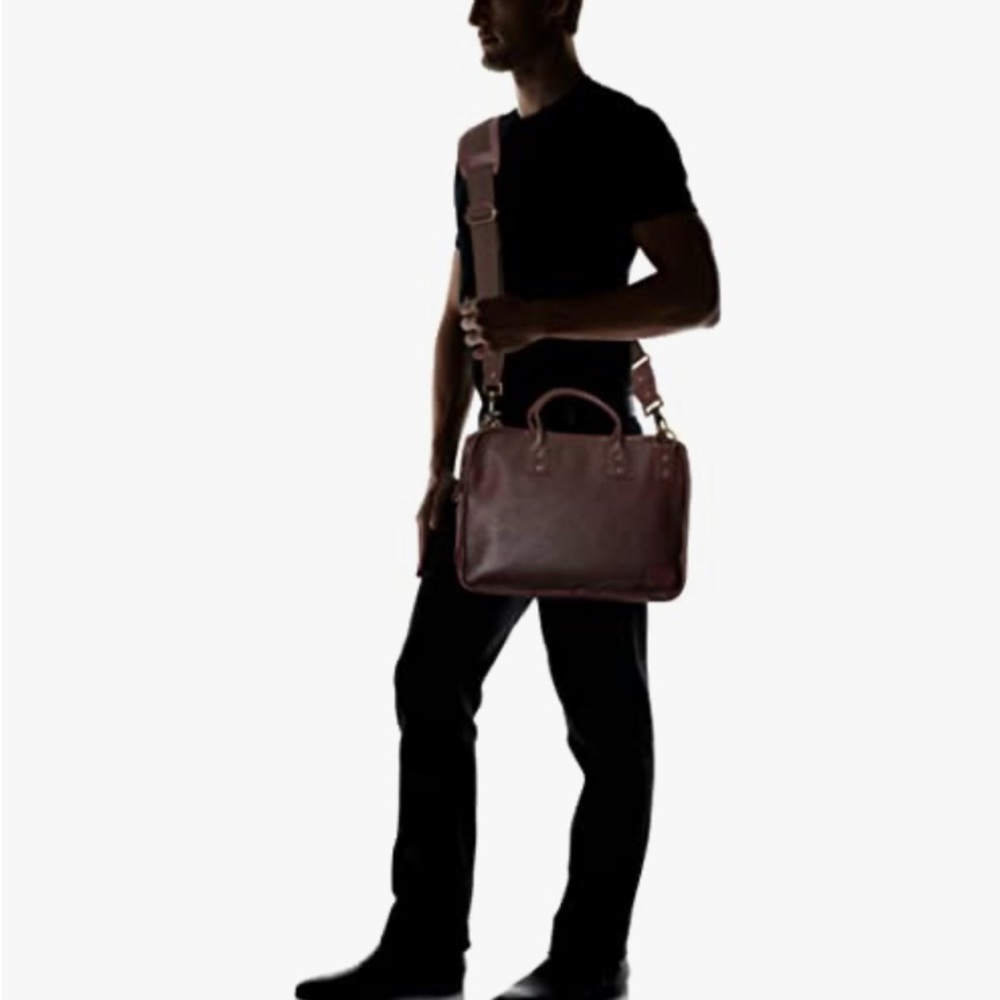 Will Leather Goods - Men's Hank Portfolio Briefcase, Brown